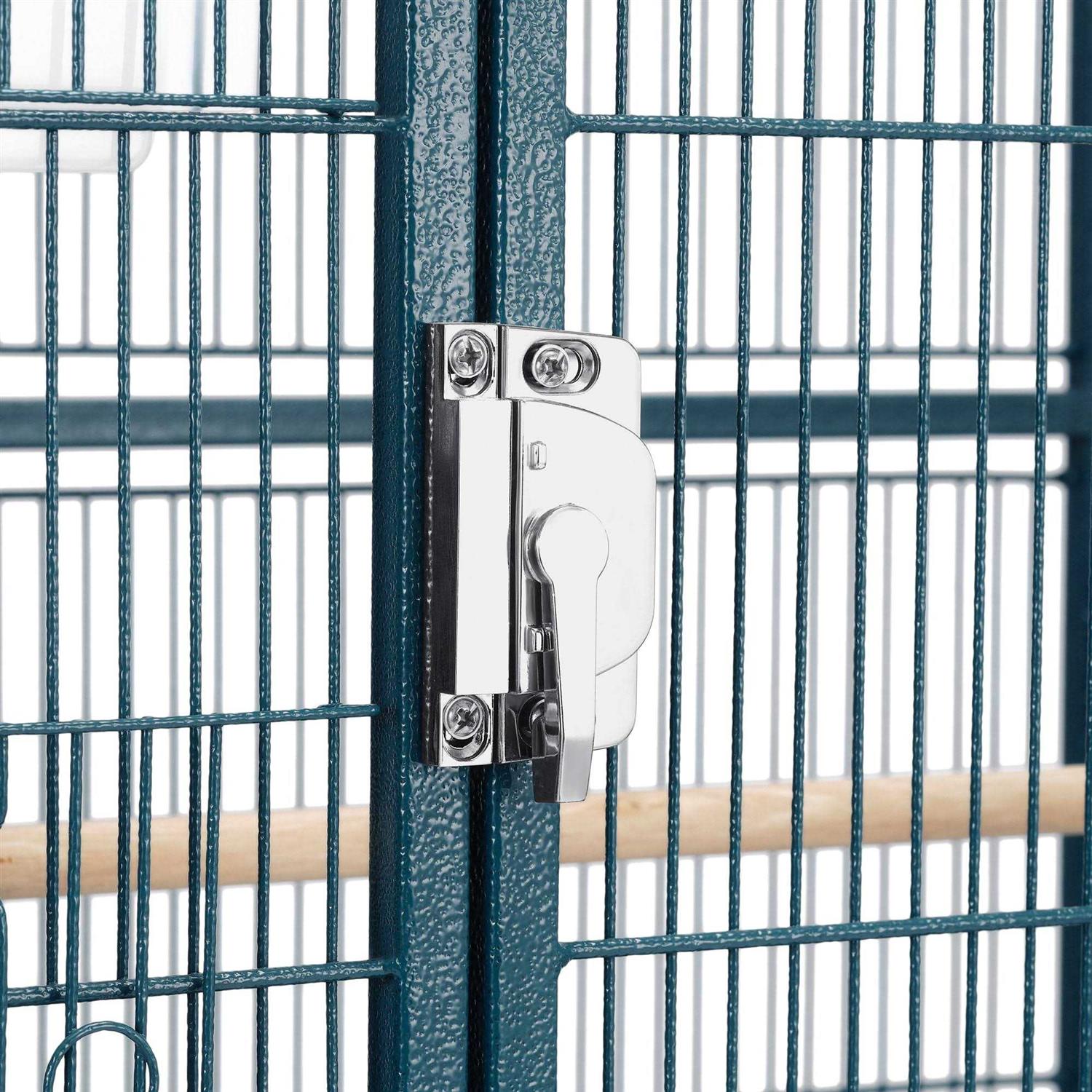 Topeakmart Metal Bird Cage with Rolling Detachable Stand - Nail Gallerys