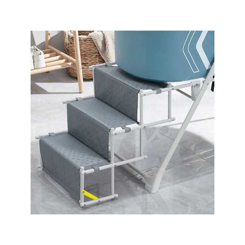 Furesh Steper Big Dog Bath Tub with Stairs, Elevated Portable Foldable Wash Station with Steps for Bathing, Shower and Grooming - Nail Gallerys