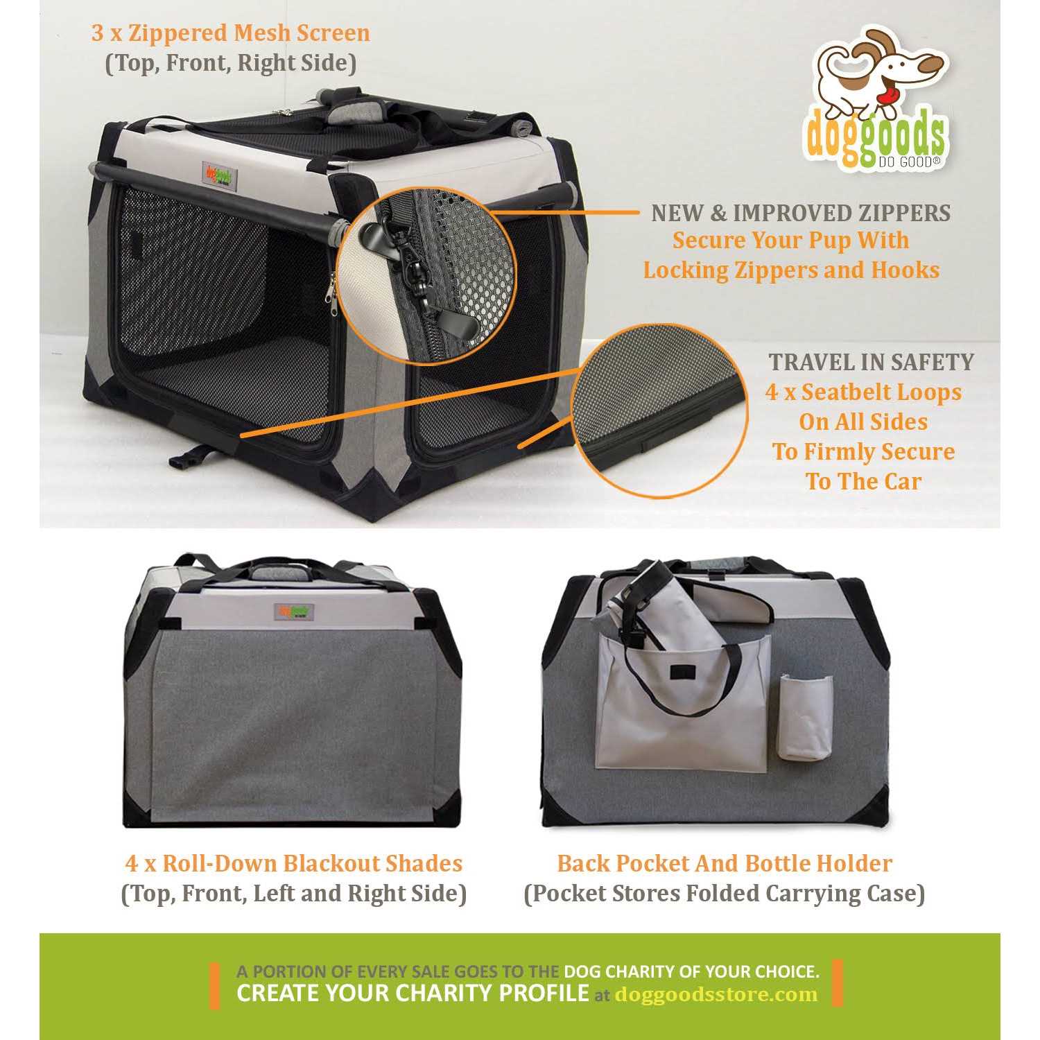 DogGoods Do Good The Foldable Travel Dog Crate - Nail Gallerys