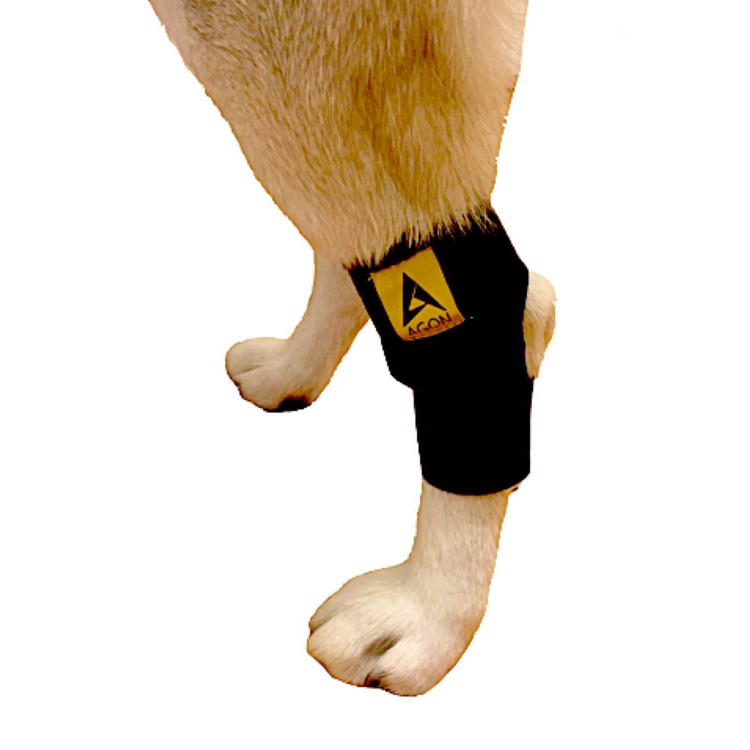 Agon Dog Canine Rear Hock Joint Brace Compression Wrap With Straps Dog For Back Leg Protects Wounds. Heals Prevents Injuries and Sprains Helps - Nail Gallerys