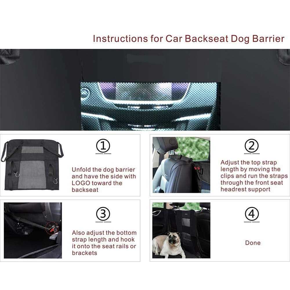 Wellbro Dog Car Backseat Barrier, Padded and Durable Nylon Net Pet Barrier - Nail Gallerys