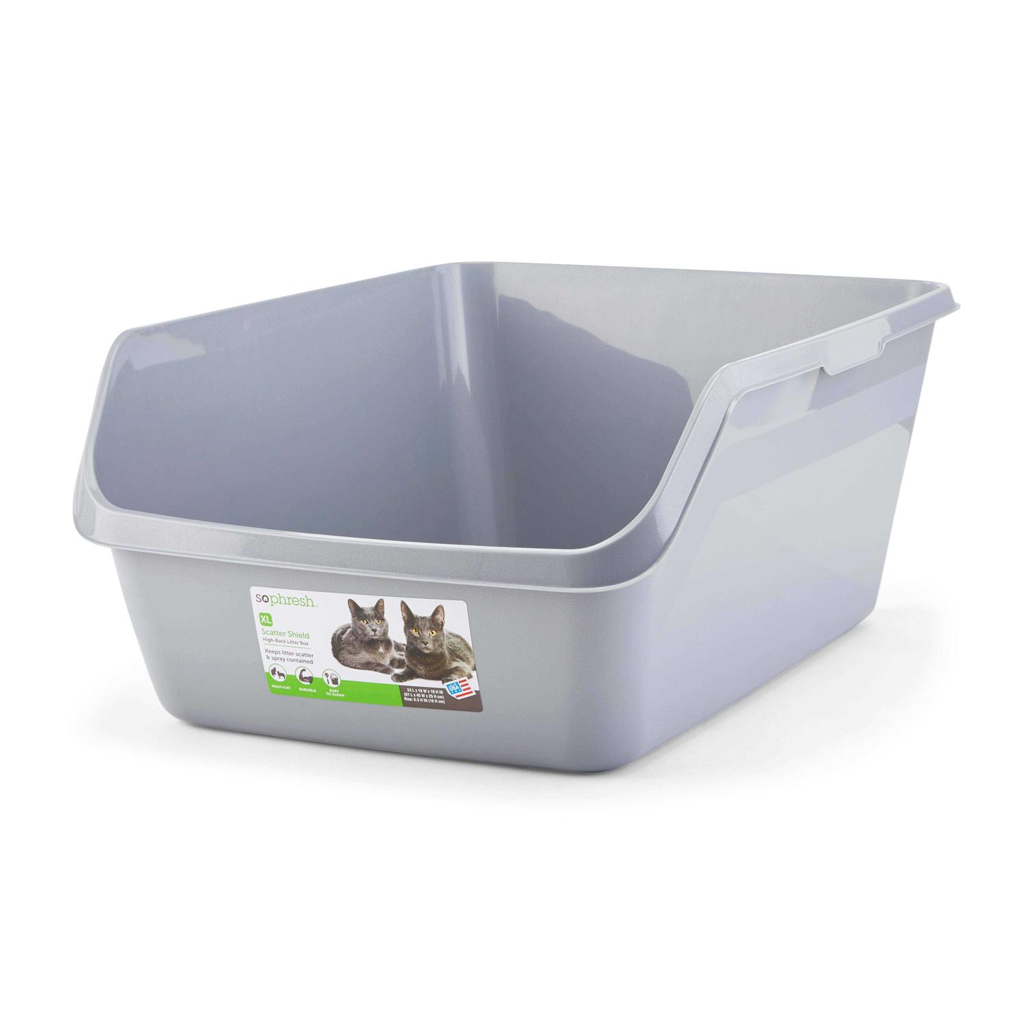 So Phresh Scatter Shield High-Back Litter Box - Nail Gallerys