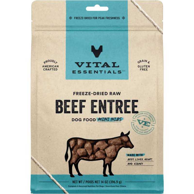 Vital Essentials Beef Entree Mini Nibs Freeze-Dried Raw Dog Food - Nail Gallerys