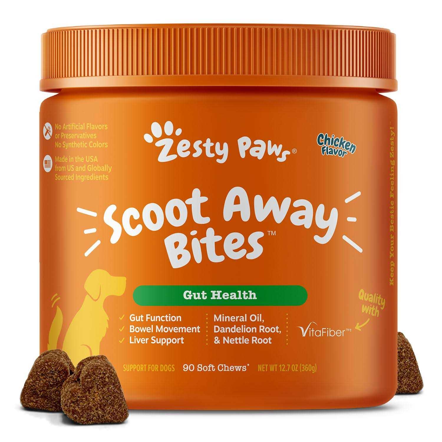 Zesty Paws Chicken Scoot Away Bites Soft Chews for Dogs - Nail Gallerys