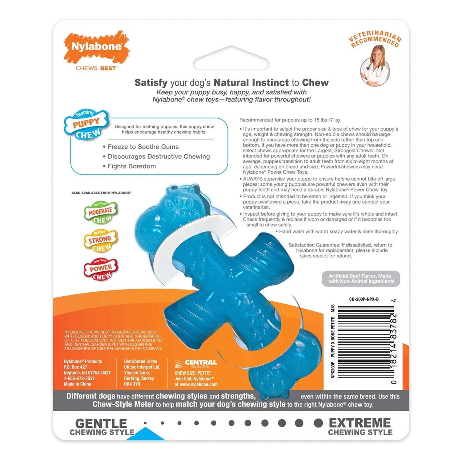 Nylabone X Bone Chew Puppy Toy - Nail Gallerys
