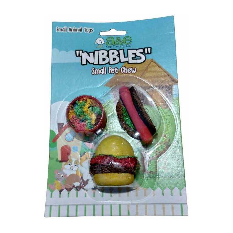 A & E Cages Nibbles Summer Cookout Wood & Loofah Small Animal Chews - Nail Gallerys