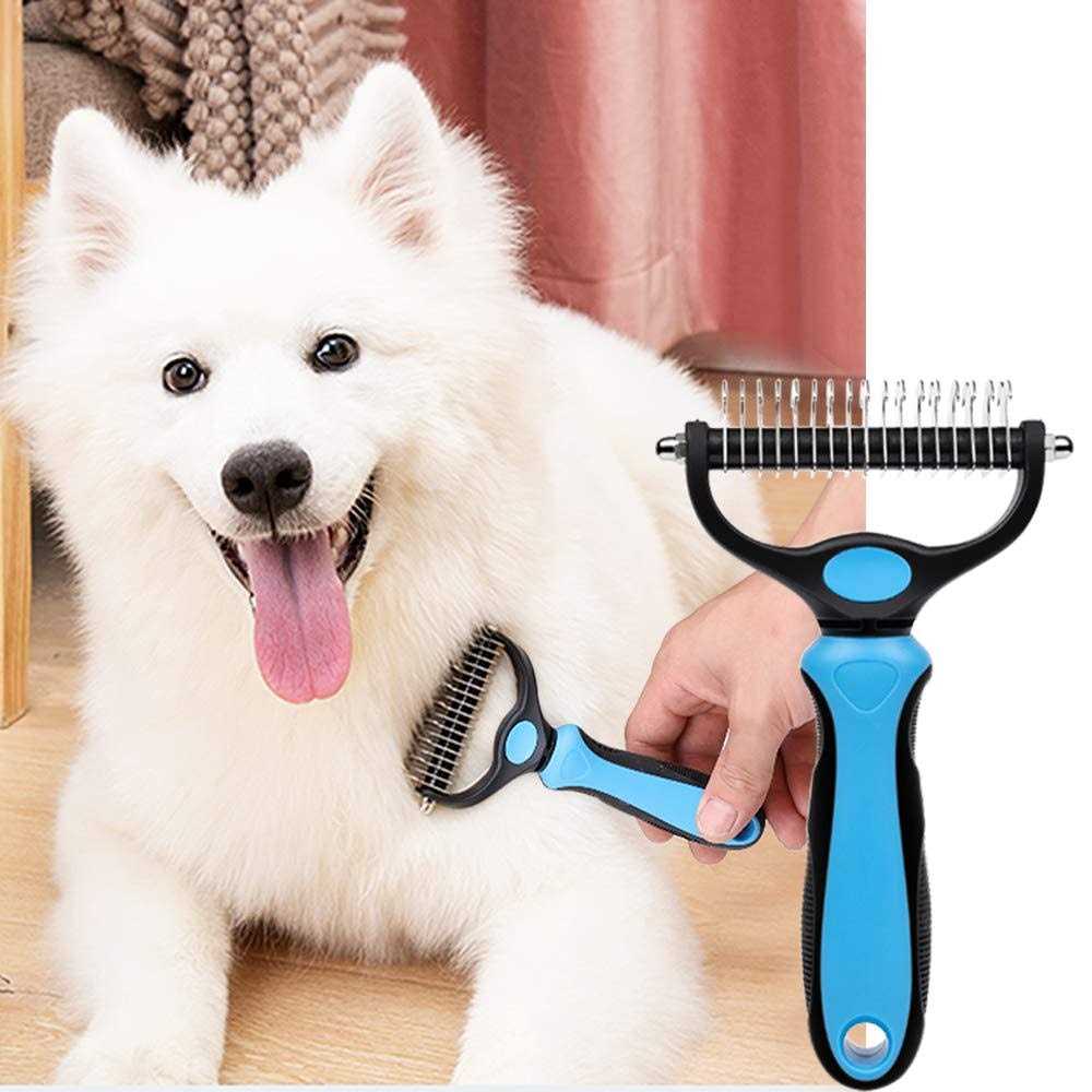 petpetssmart Kayi Dematting Brush Undercoat Rake for Dogs & Cats 2 Sided Professional Grooming Tool – Tangles Removing & Deshedding Brush - Nail Gallerys