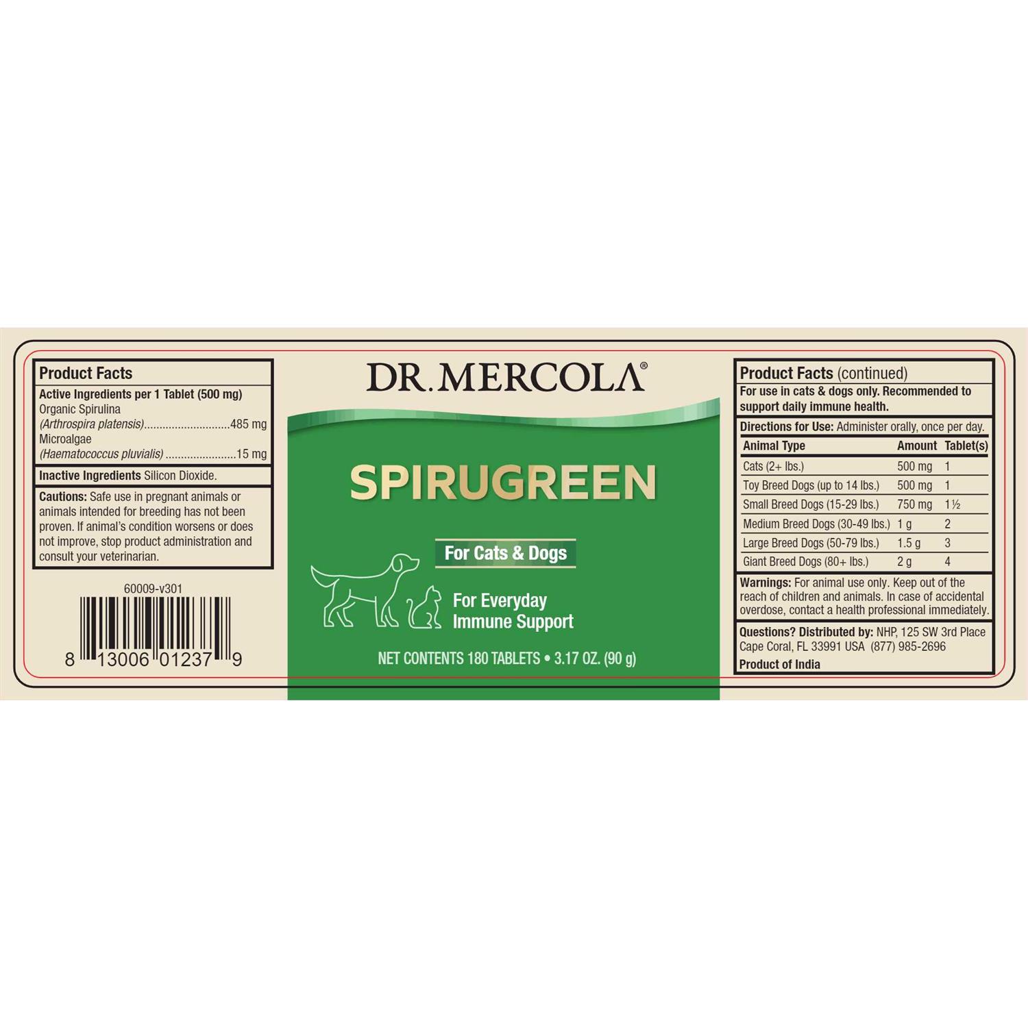 Dr. Mercola SpiruGreen for Cats & Dogs - Nail Gallerys