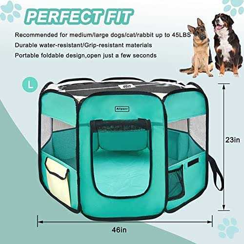 Aliparr Portable Pet Playpen,Dog Playpen Foldable Pet Exercise Pen Tents for Dogscatsrabbitspets,Cat Playpen Indooroutdoor Travel Camping Use - Nail Gallerys
