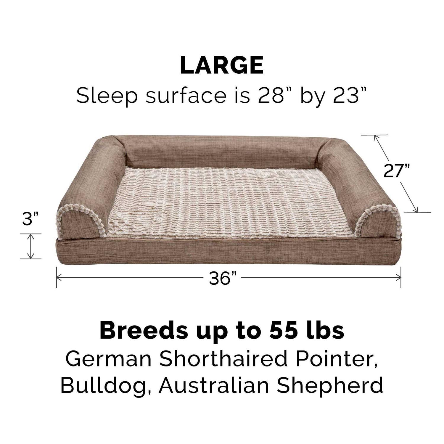 FurHaven Luxe Fur & Performance Linen Sofa Bed - Nail Gallerys