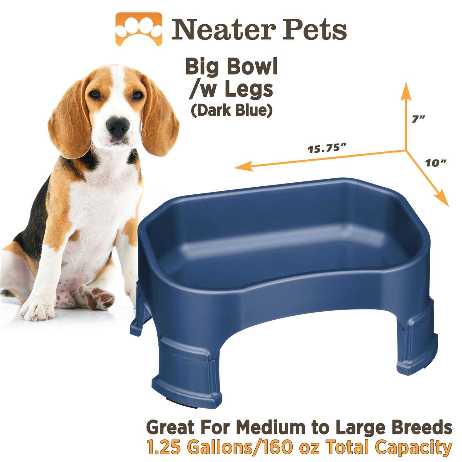 Neater Pet Brands Bowl with Leg Extensions Huge Jumbo Trough Style Dog Pet Water Dish - Nail Gallerys