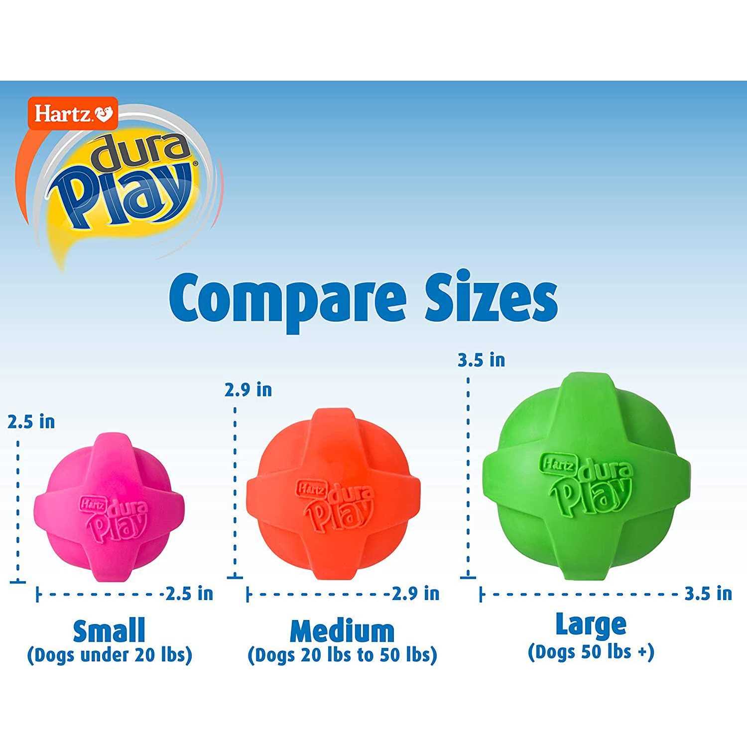 Hartz Dura Play Ball Squeaky Latex Dog Toy - Nail Gallerys