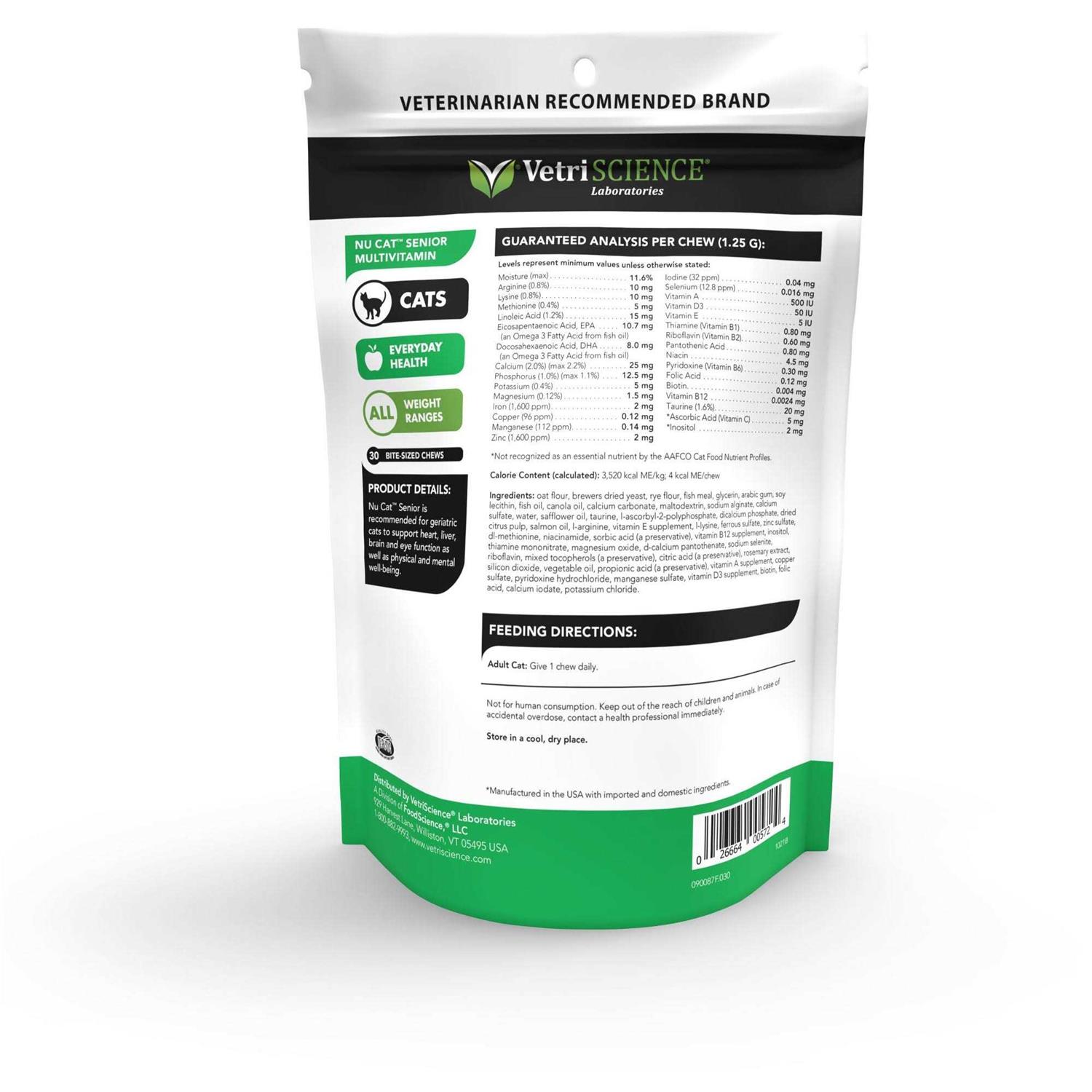 VetriScience NuCat Senior Cat Multivitamin - Nail Gallerys