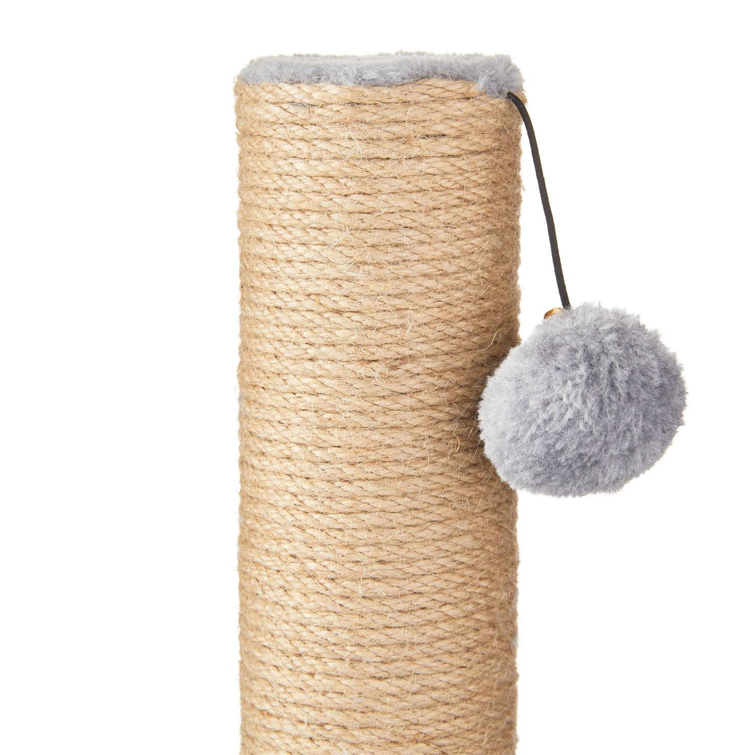 Vibrant Life Deluxe Jute Cat Scratching Post with Arch Rubber Massager - Nail Gallerys
