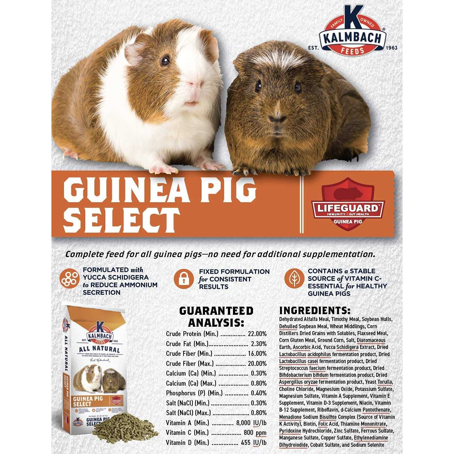 Kalmbach Feeds All Natural Guinea Pig Select Food - Nail Gallerys