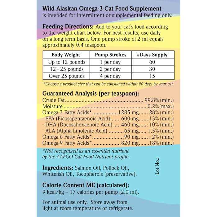 Wild Alaskan Salmon Oil Based Omega 3 Cat Food Supplement - Nail Gallerys