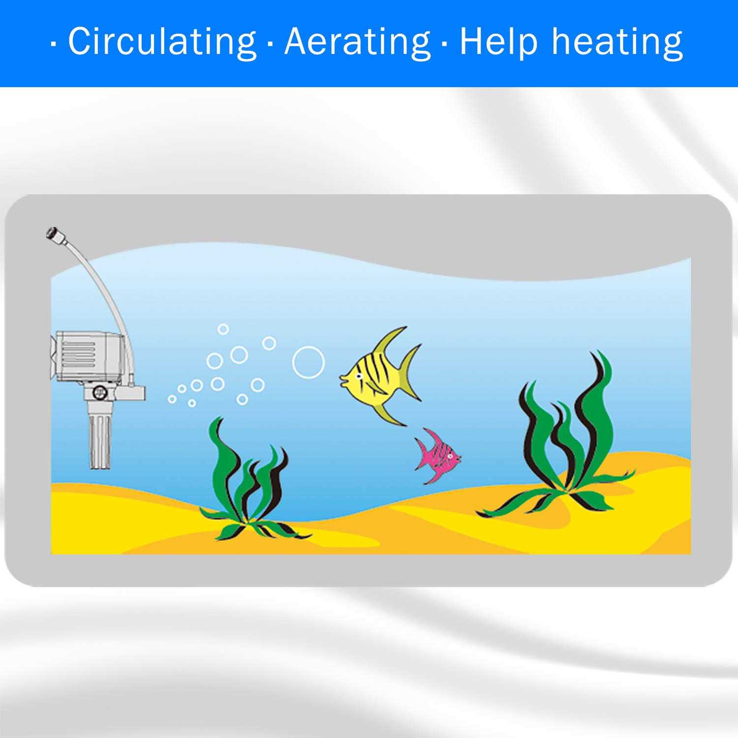 AquaMiracle Aquarium Powerhead Pump Circulating Water Pump 210 GPH for 40-60 Gallon Aquariums with Aerating Features - Nail Gallerys