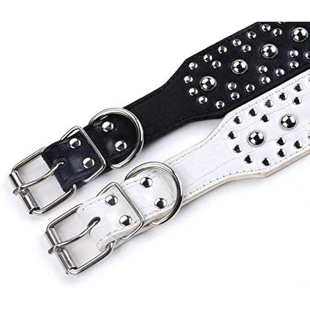 haoyueer Leather Spiked Studded Dog Collar for Medium Large Dogs - Nail Gallerys