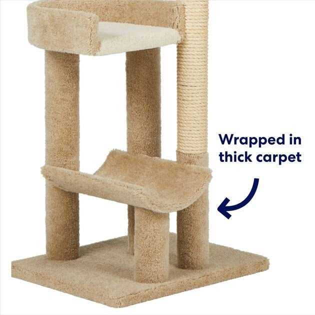 Frisco 69-in Real Carpet Wooden Cat Tree - Nail Gallerys