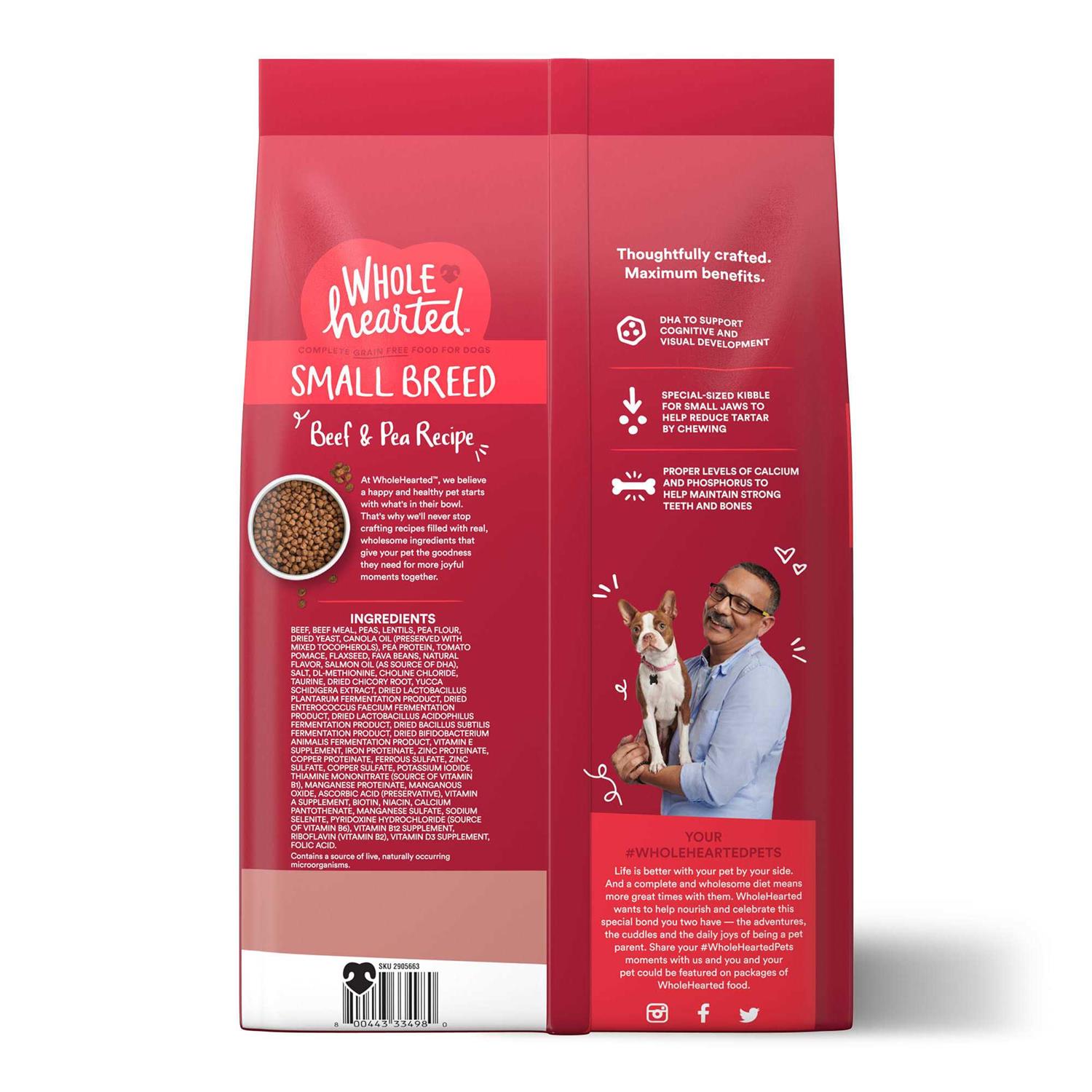 WholeHearted Grain Free Breed Beef Pea Recipe Dry Puppy Food - Nail Gallerys