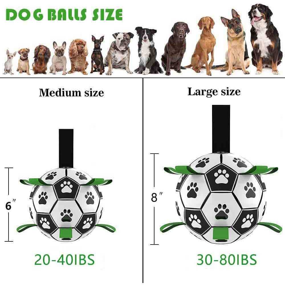 Canmilar Dog Toys Soccer Ball with Straps Interactive Dog Toys for Tug of War - Nail Gallerys