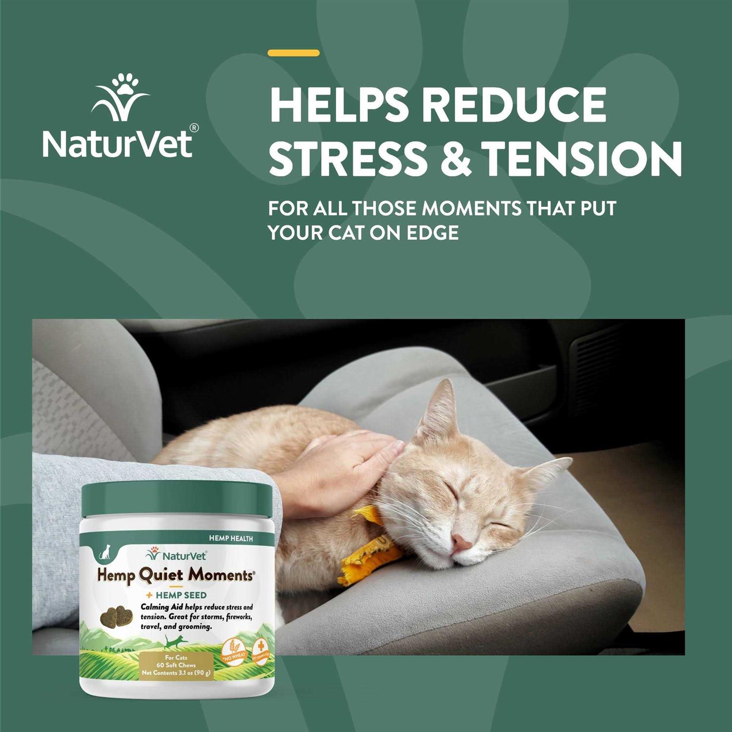 NaturVet Hemp Quiet Moments Cat Soft Chews - Nail Gallerys