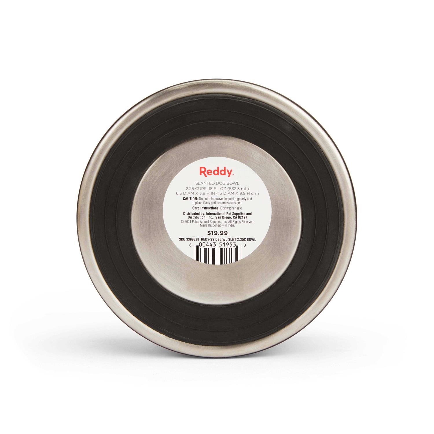 Reddy Slanted Stainless-Steel Slanted Dog Bowl - Nail Gallerys