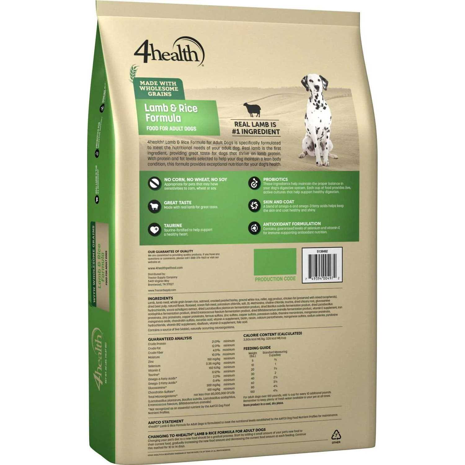 4health Wholesome Grains Adult Lamb and Rice Formula Dry Dog Food - Nail Gallerys