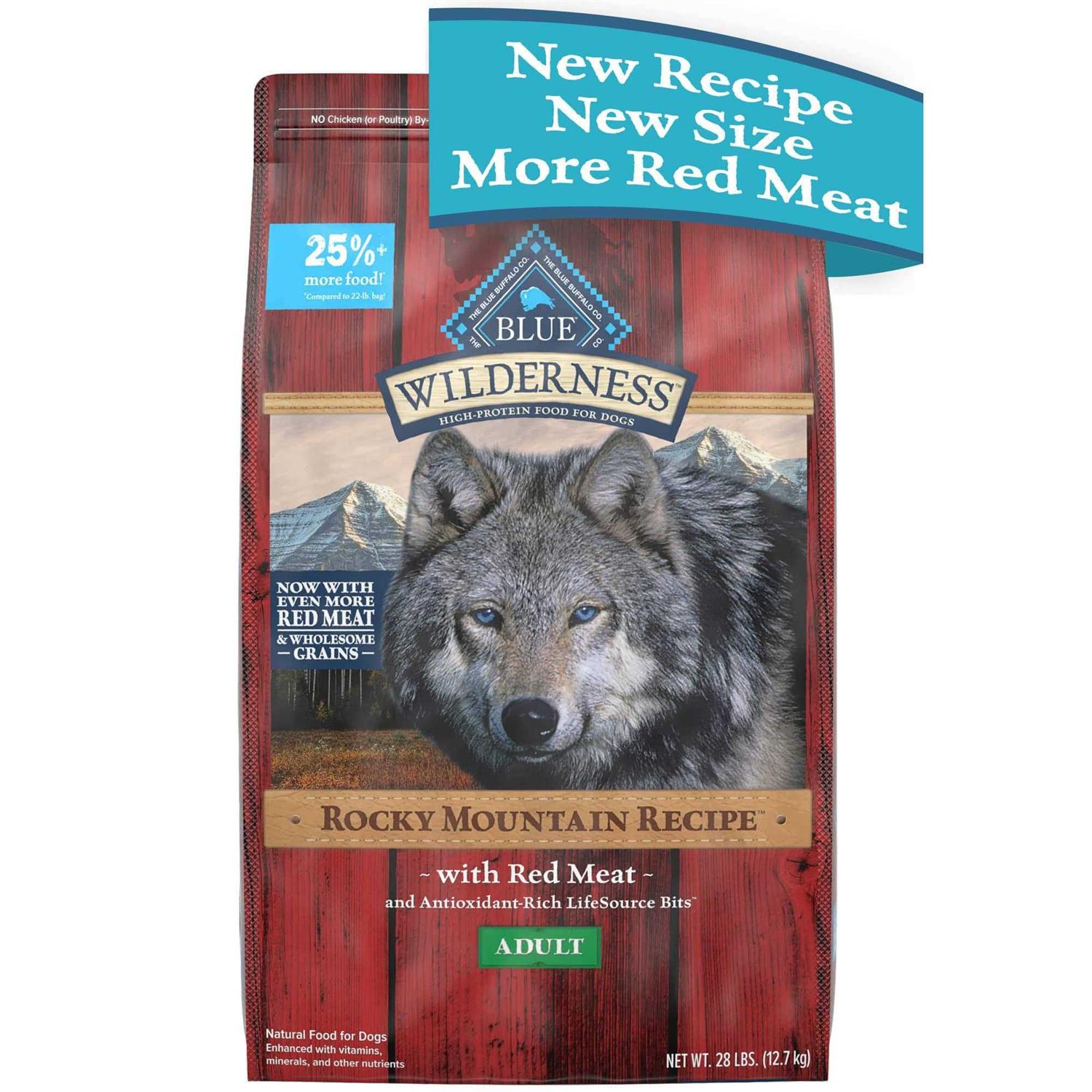 Blue Buffalo Wilderness Adult High-Protein Rocky Mountain Red Meat Recipe Dry Dog Food - Nail Gallerys