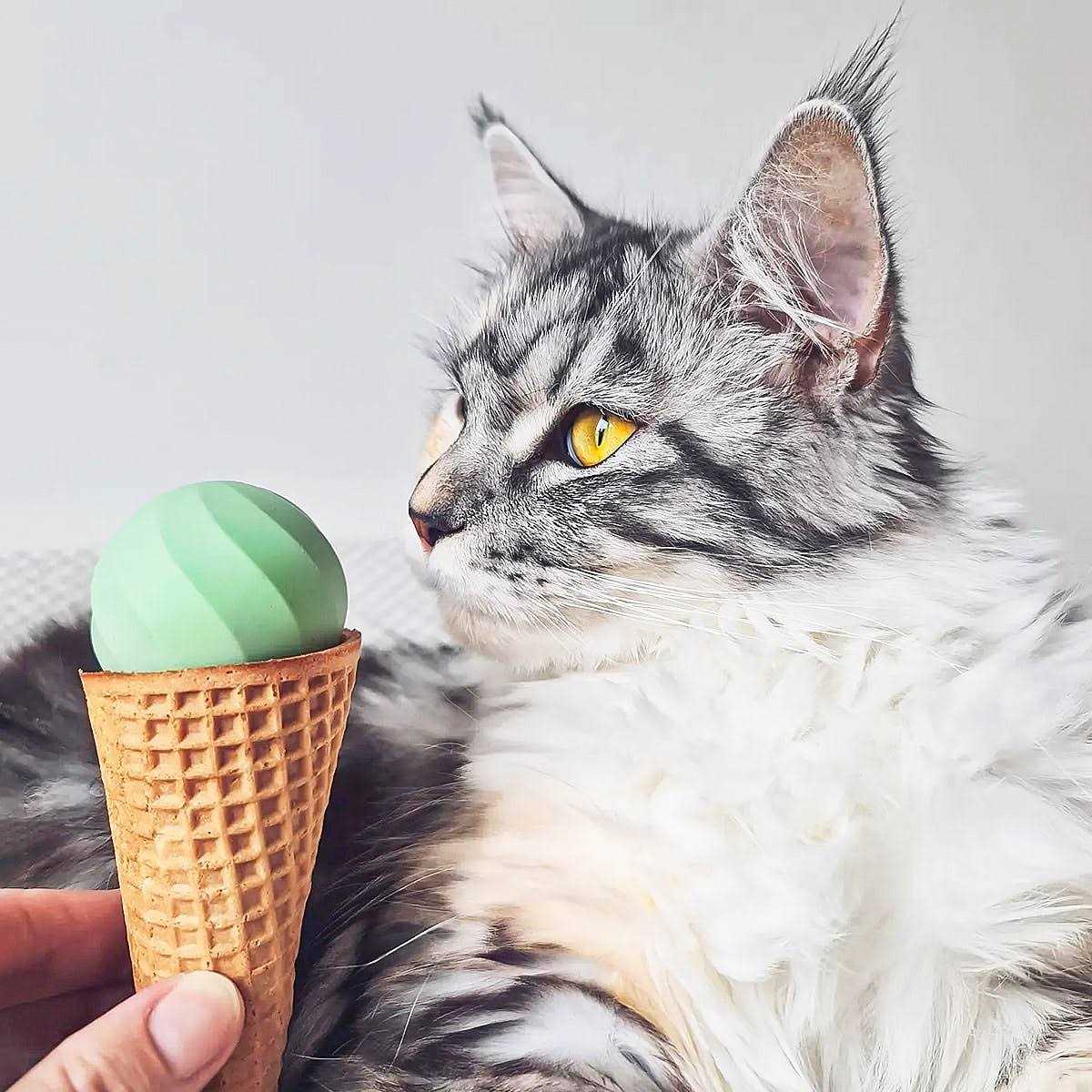 Cheerble Ice Cream Ball Smart Interactive Cat Toy Ball - Nail Gallerys