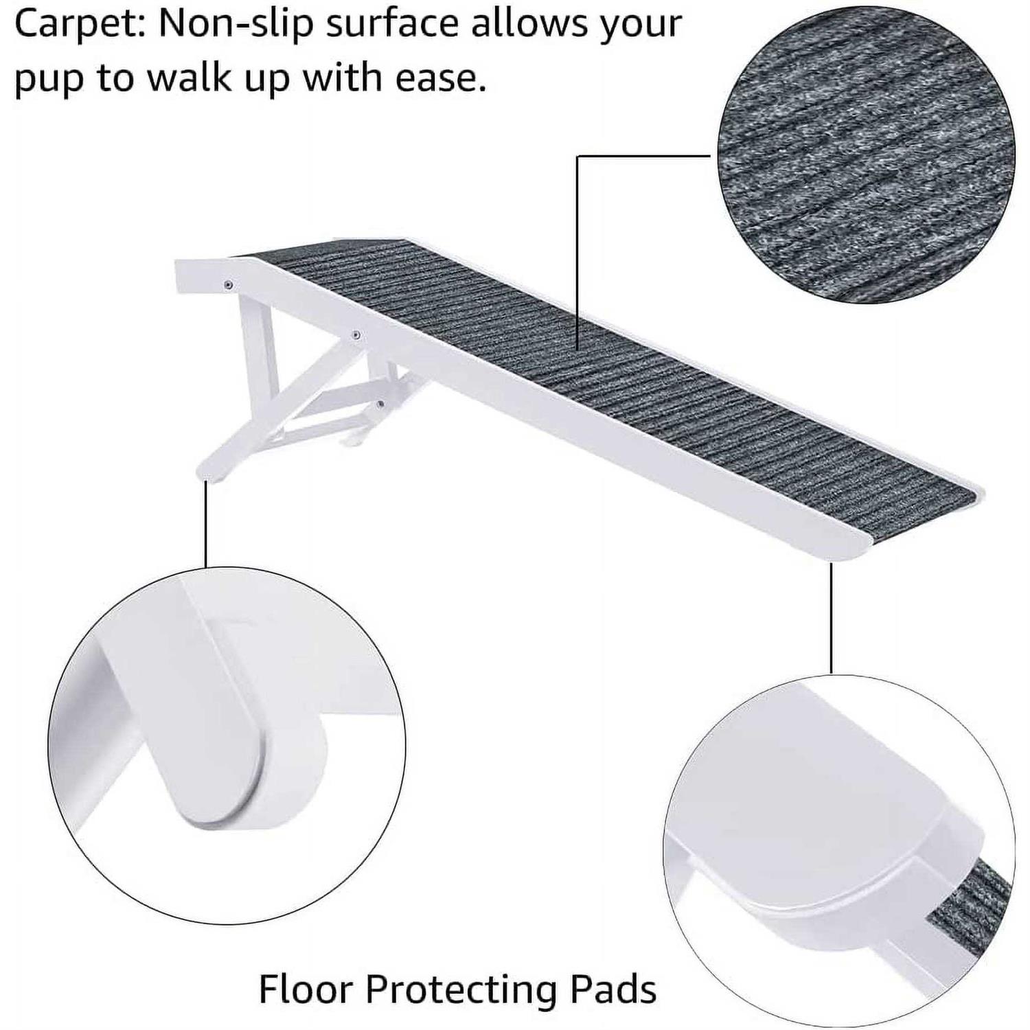 Unipaws Foldable Wooden Pet Ramp Adjustable Height - Nail Gallerys