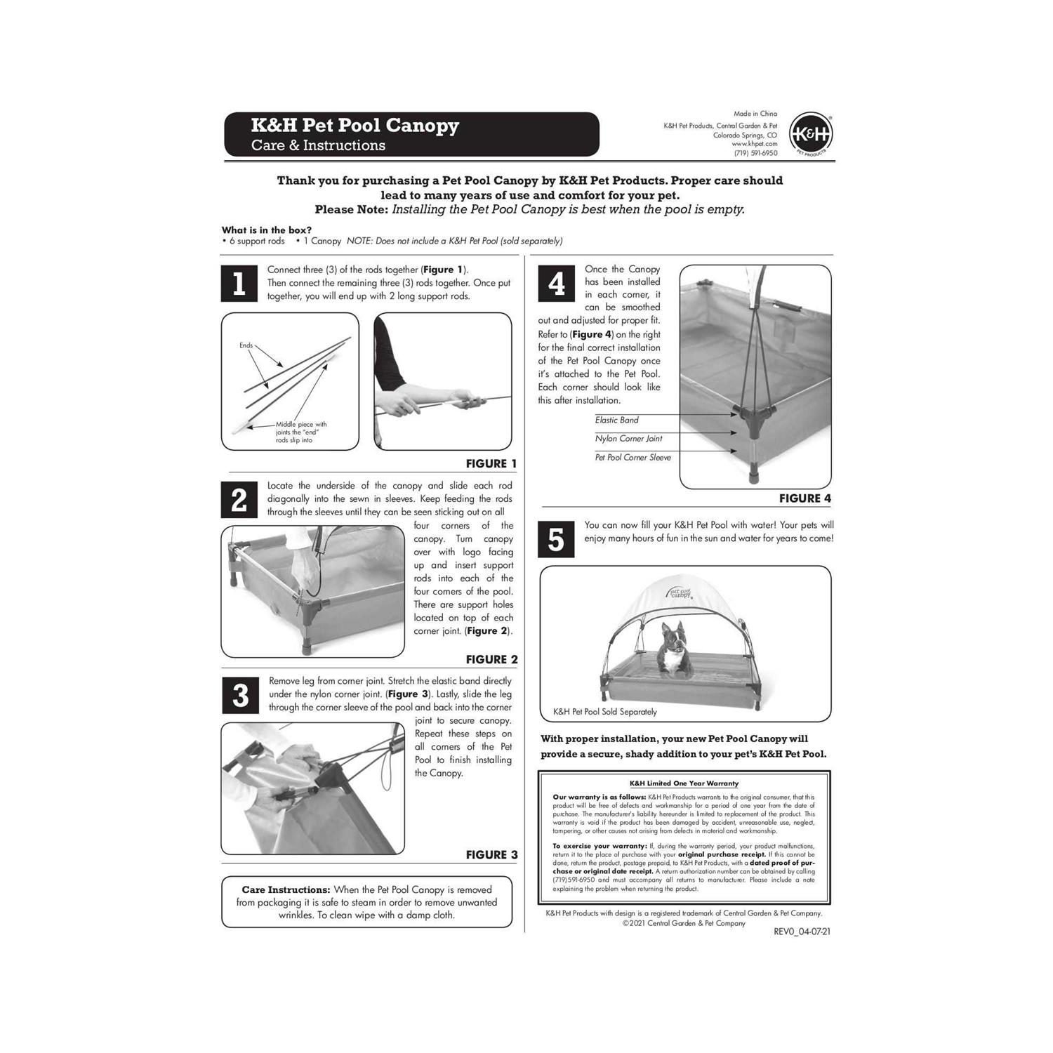 K&H Pet Products Pet Pool Canopy - Nail Gallerys