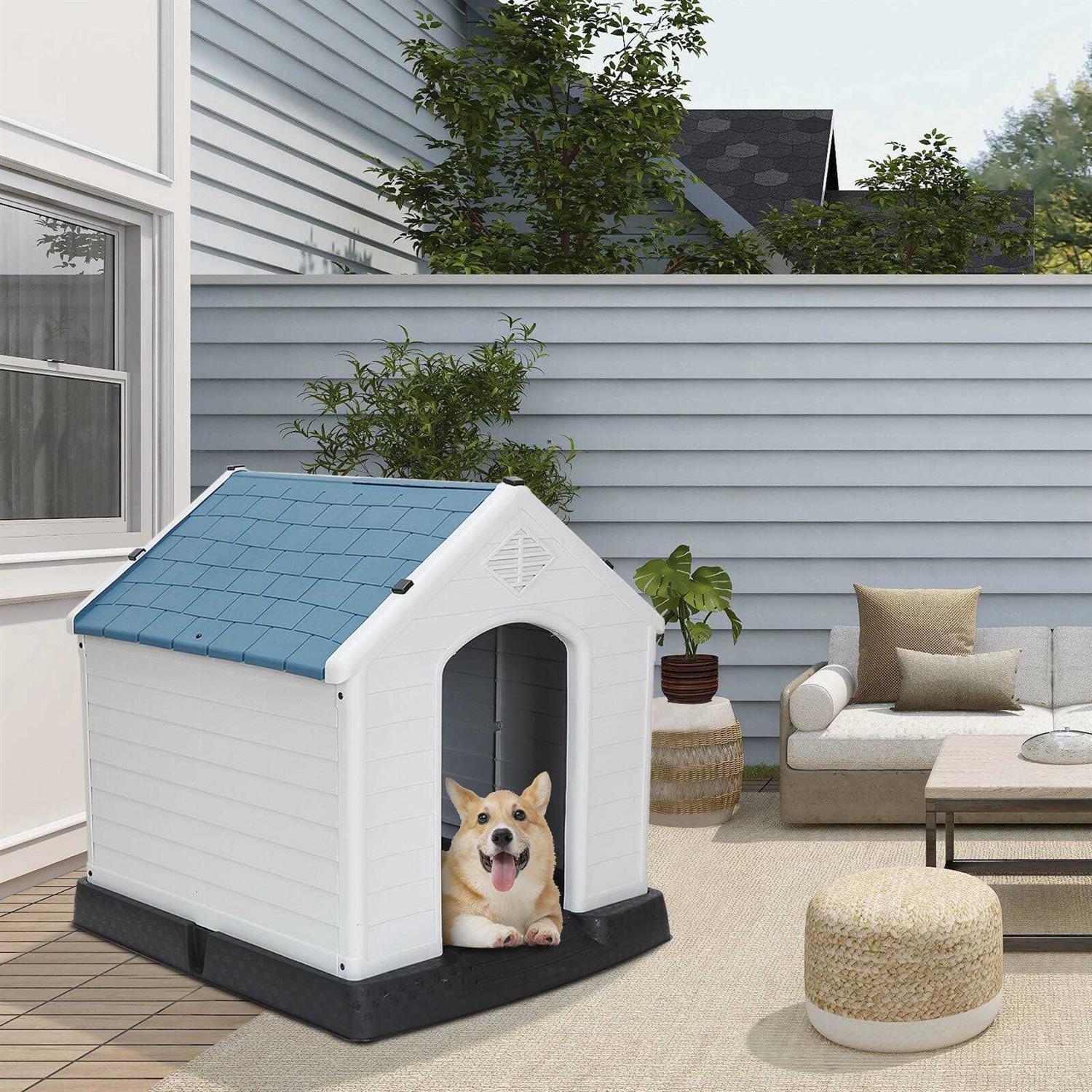 ZENSTYLE Large Dog House Insulated Waterproof Pet Kennel Shelter Indoor Outdoor - Nail Gallerys