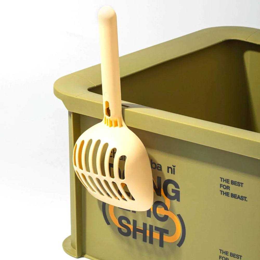 Furrytail Camp Open Rimmed XL Cat Litter Box With Scoop - Nail Gallerys