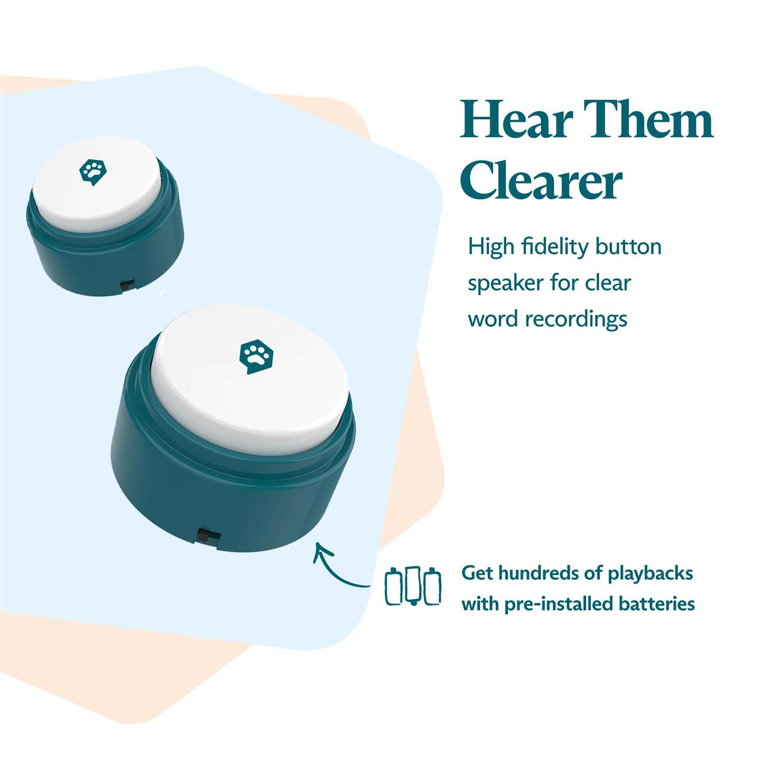 FluentPet Basic Buttons 6 Pack Talking Buttons to Communicate with Pets - Nail Gallerys