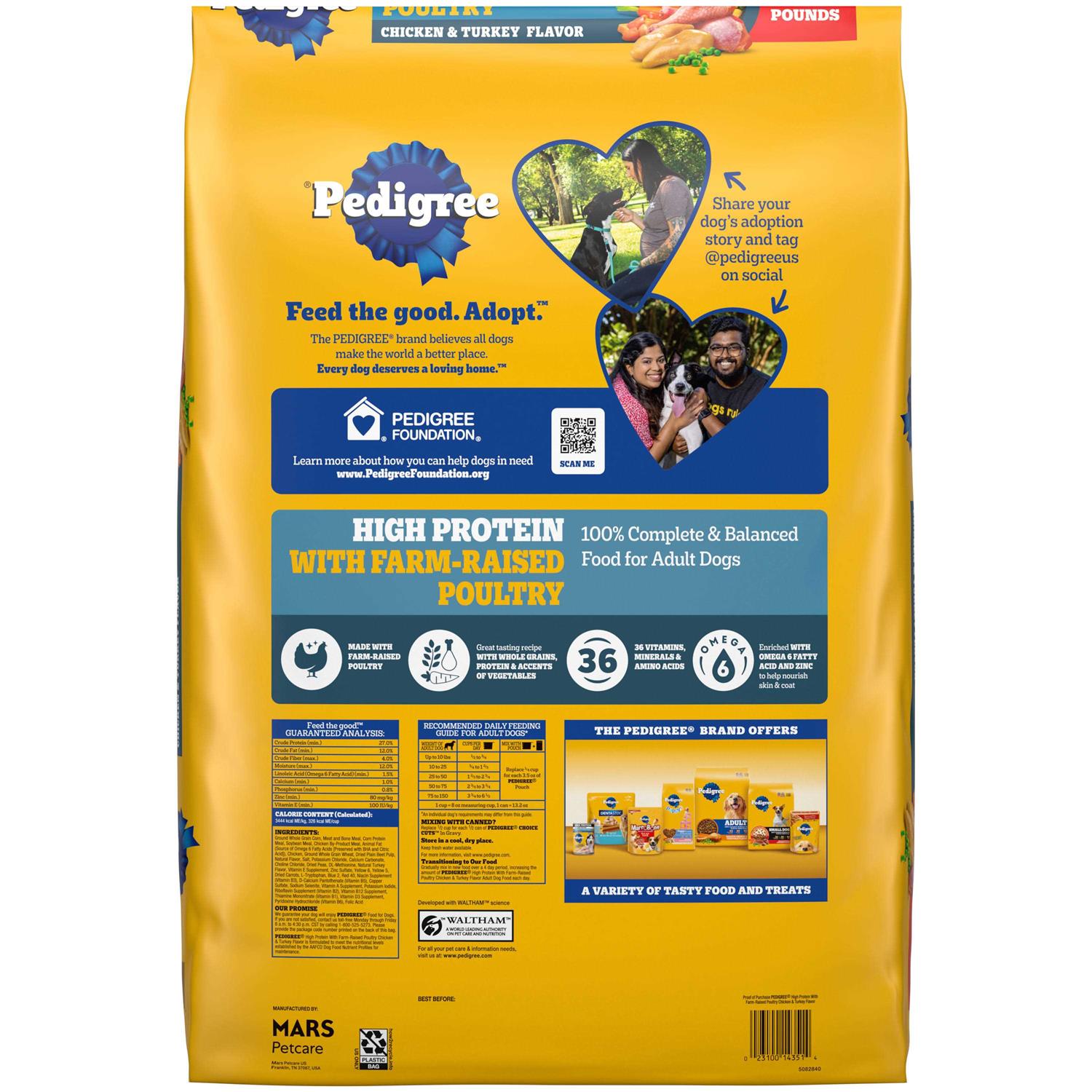 Pedigree High Protein Adult Dry Dog Food Chicken and Turkey - Nail Gallerys