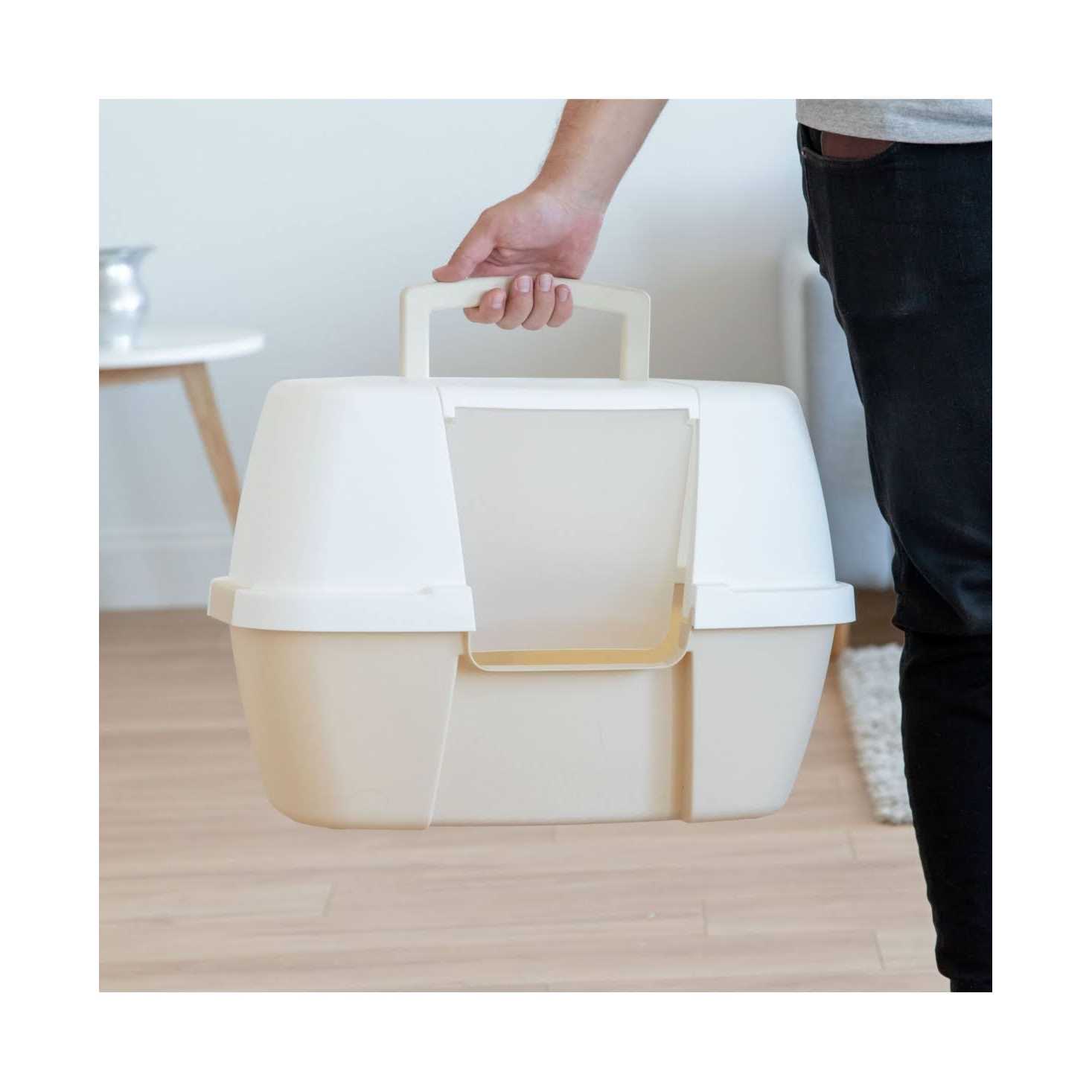 IRIS USA Hooded Cat Litter Box with Scoop - Nail Gallerys