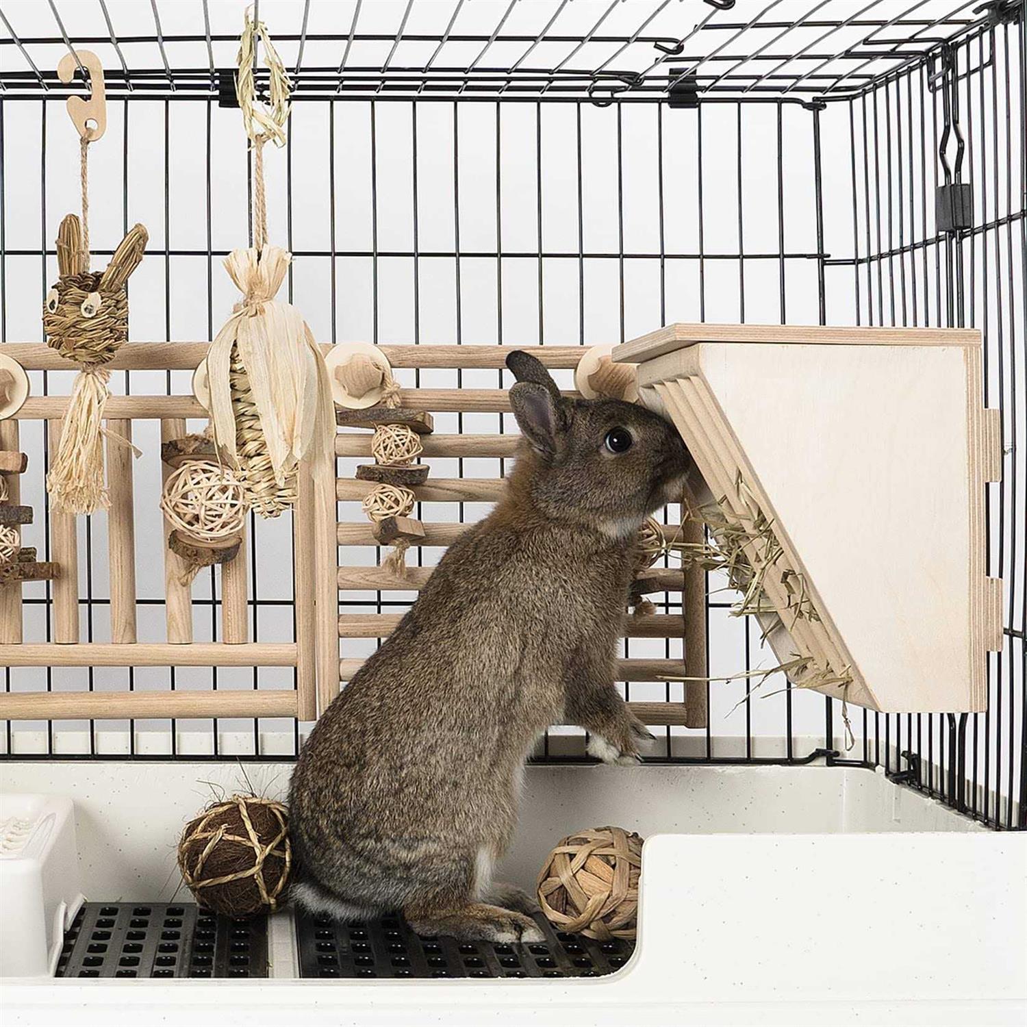 Niteangel Pet Wooden Hay Manger with Seat - Nail Gallerys