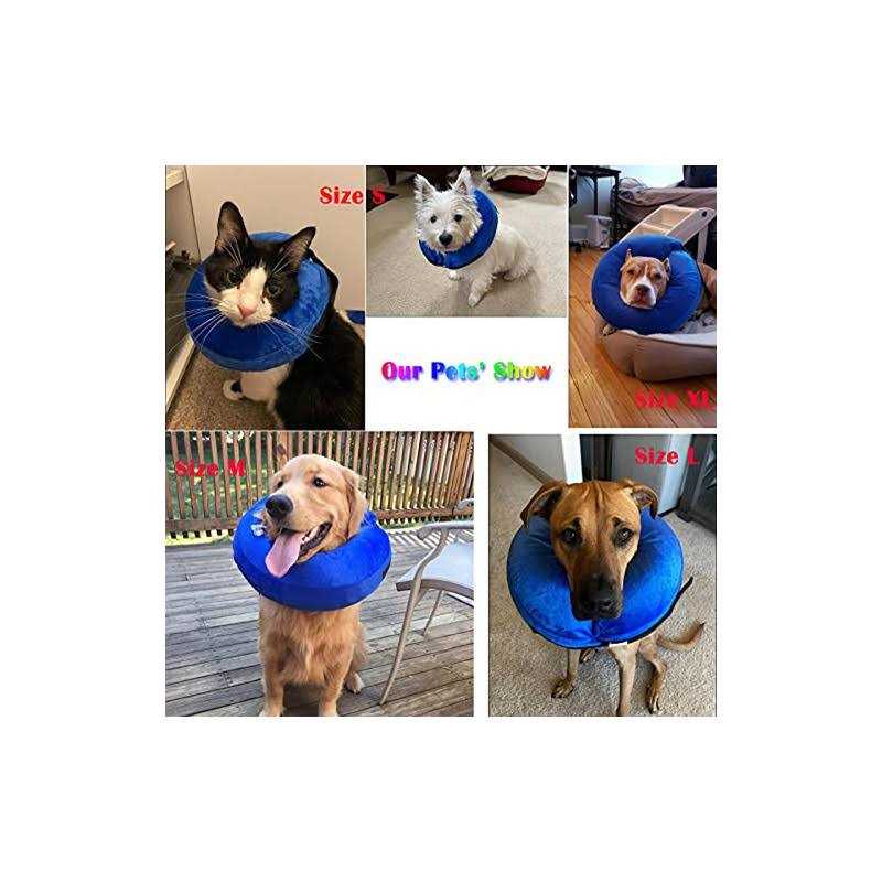 Katoggy Inflatable Dog Collar, Soft Dog Cone for Dogs After Surgery, Adjustable Blow up Donut E-Collars for Small Medium - Nail Gallerys