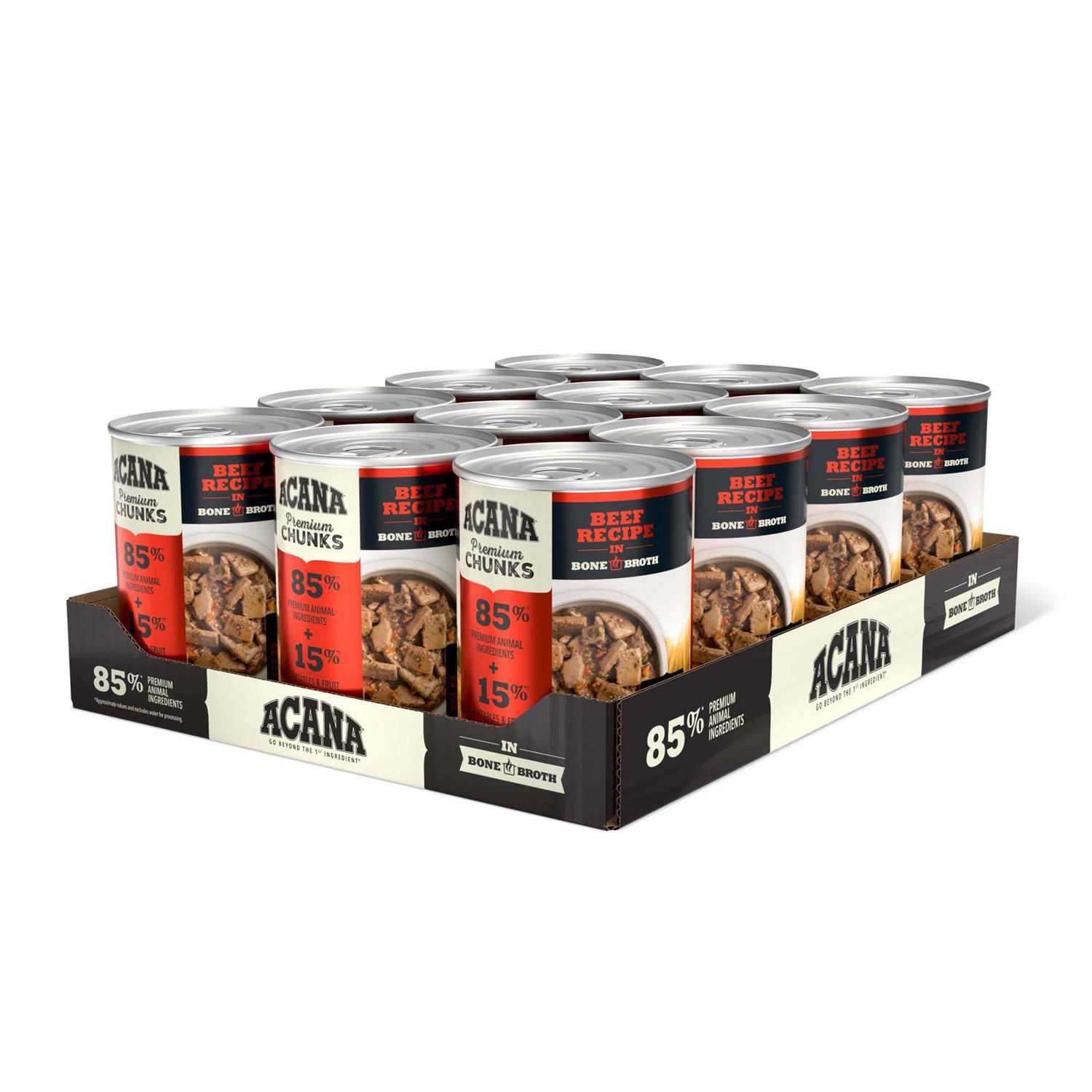 Acana Premium Chunks Dog Food Beef Recipe in Bone Broth - Nail Gallerys