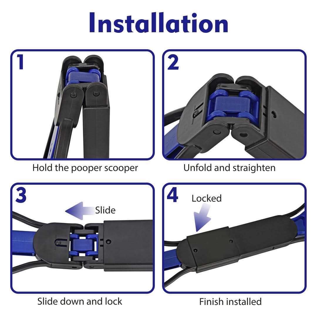 HOMAGICO Pooper Scooper Portable Dog Pooper Scooper with Long Handle Foldable Pooper Scooper for Large Medium Dogs with Bag Attachment - Nail Gallerys