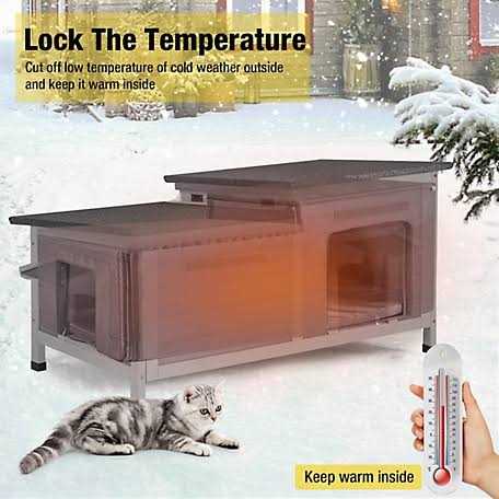 aivituvin Insulated Cat House for Outside Winter Warm Liner Inside AIR93-IN - Nail Gallerys