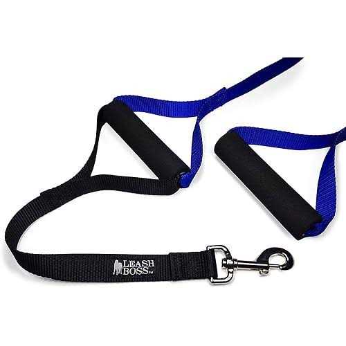 Leashboss Heavy Duty Dog Leash for Large Dogs Double Handle Training Lead for Walking Dogs - Nail Gallerys