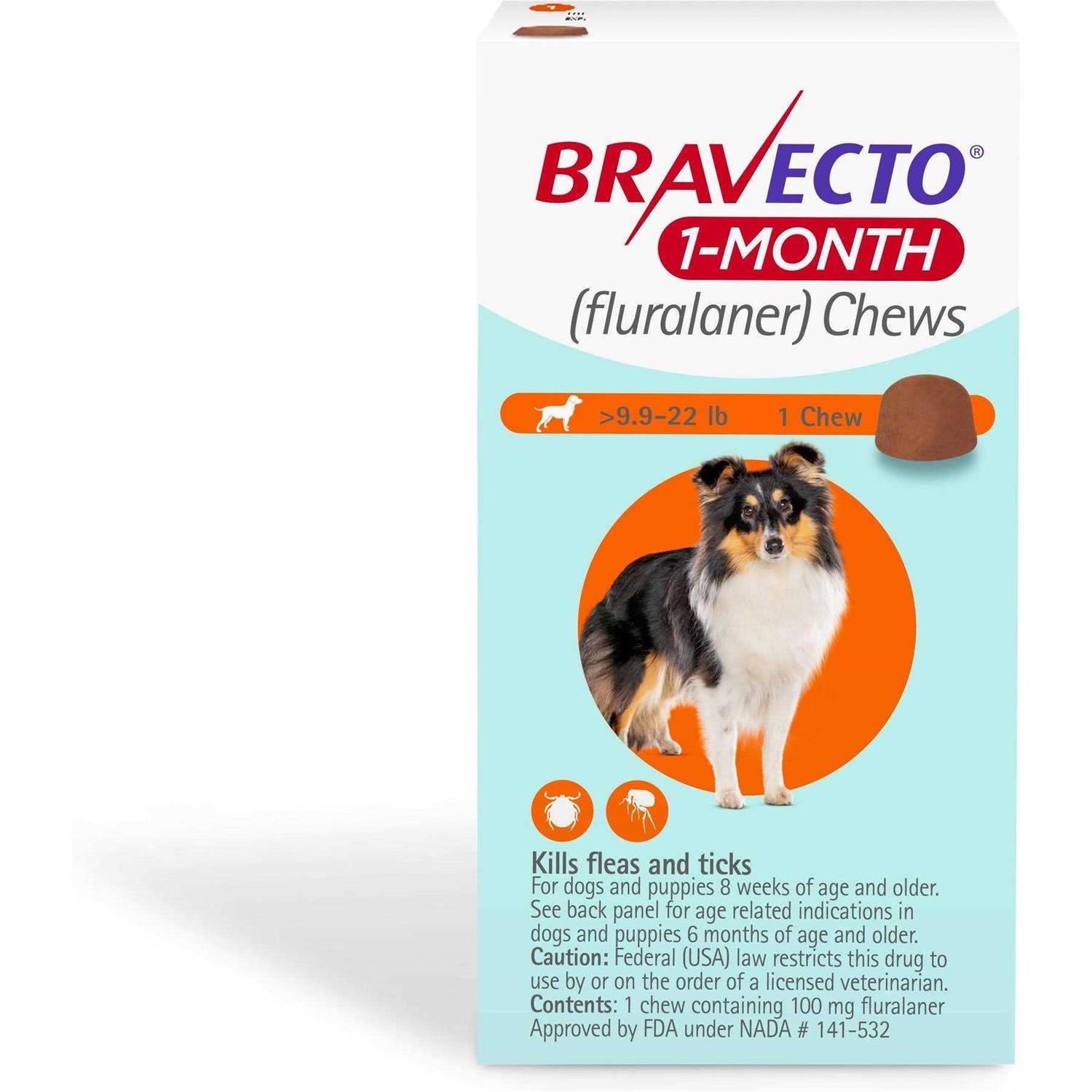 Bravecto 1-Month Chews for Dogs 9.9-22 lbs - Nail Gallerys