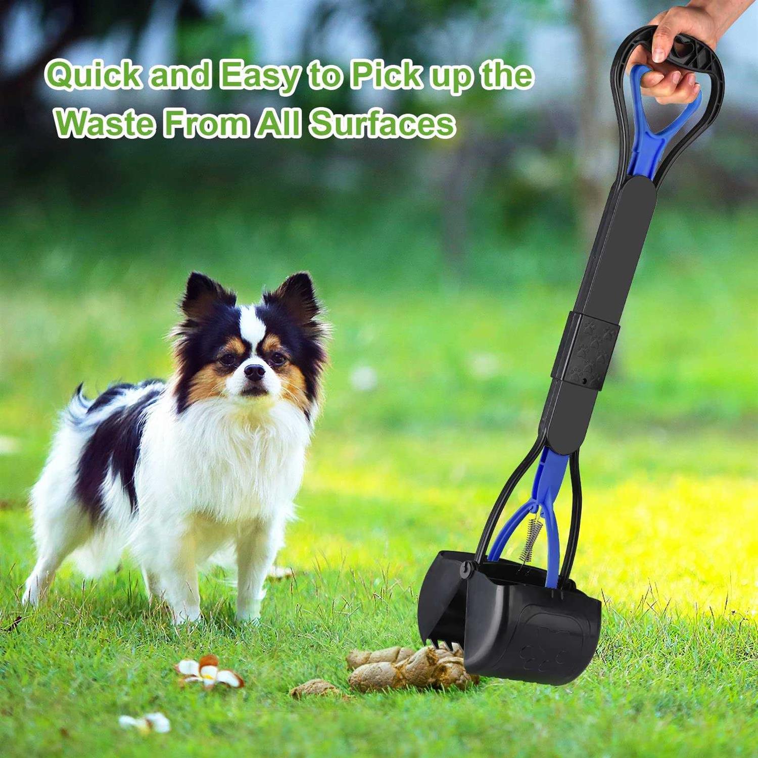 Sunkoon 28inch Non-Breakable Pooper Scooper for Dogs Long Handle Foldable Portable Dog Scooper with High Strength Durable Spring - Nail Gallerys