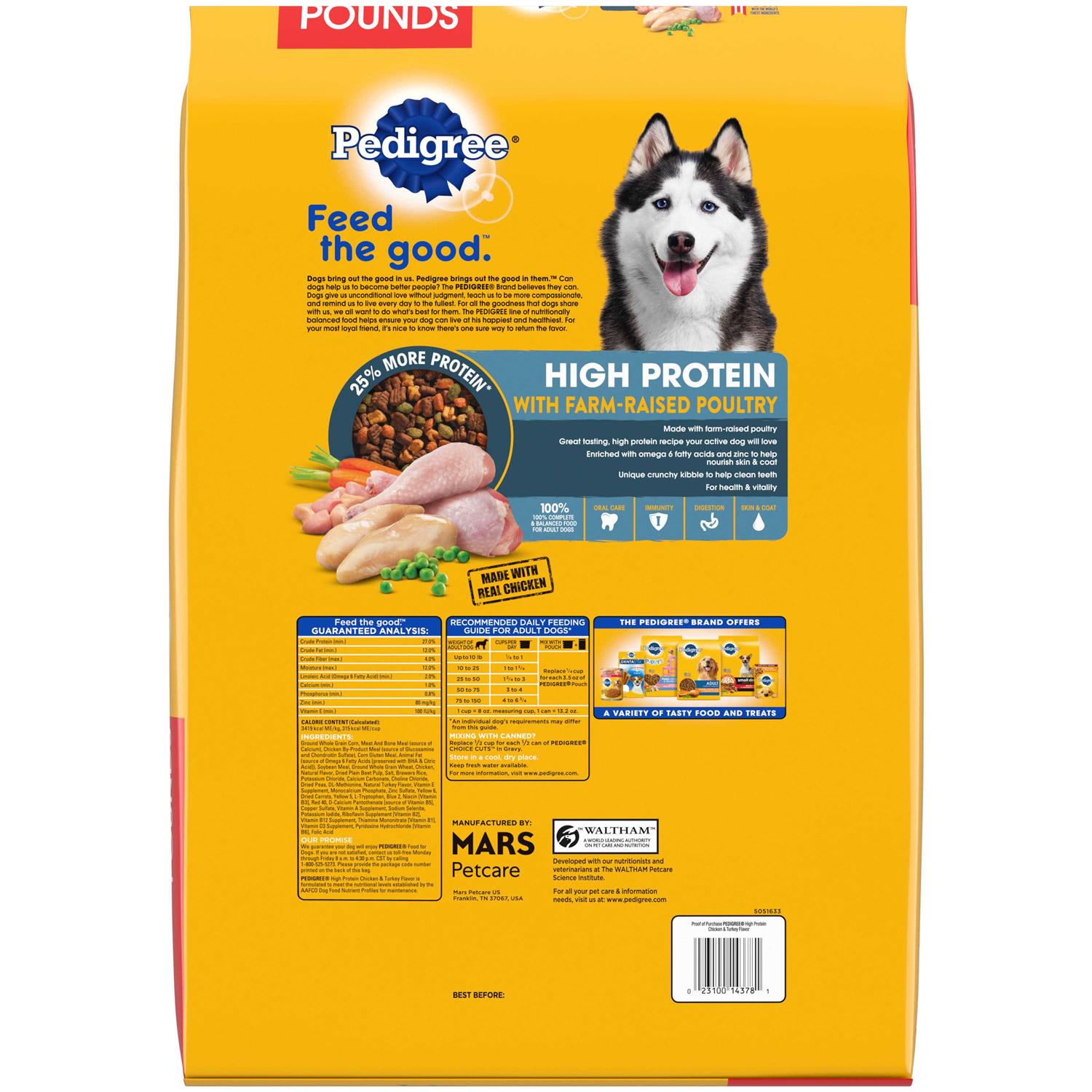 Pedigree High Protein Adult Dry Dog Food Chicken and Turkey - Nail Gallerys