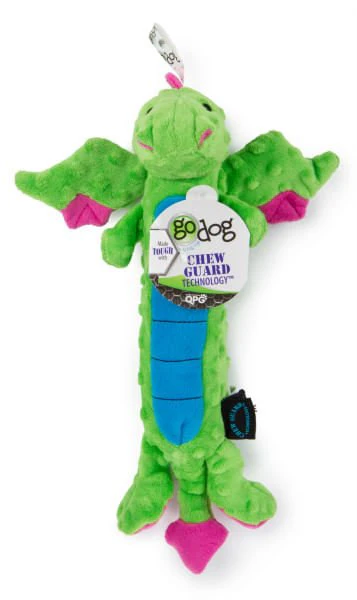 Skinny Green Dragon Dog Toy, Large - Nail Gallerys