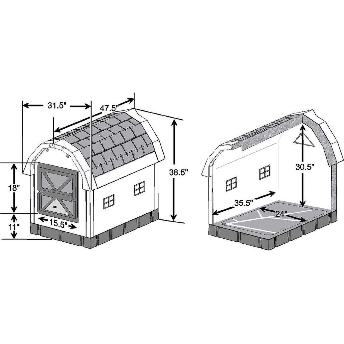 Dog Palace Insulated Dog House with Central Heater - Nail Gallerys