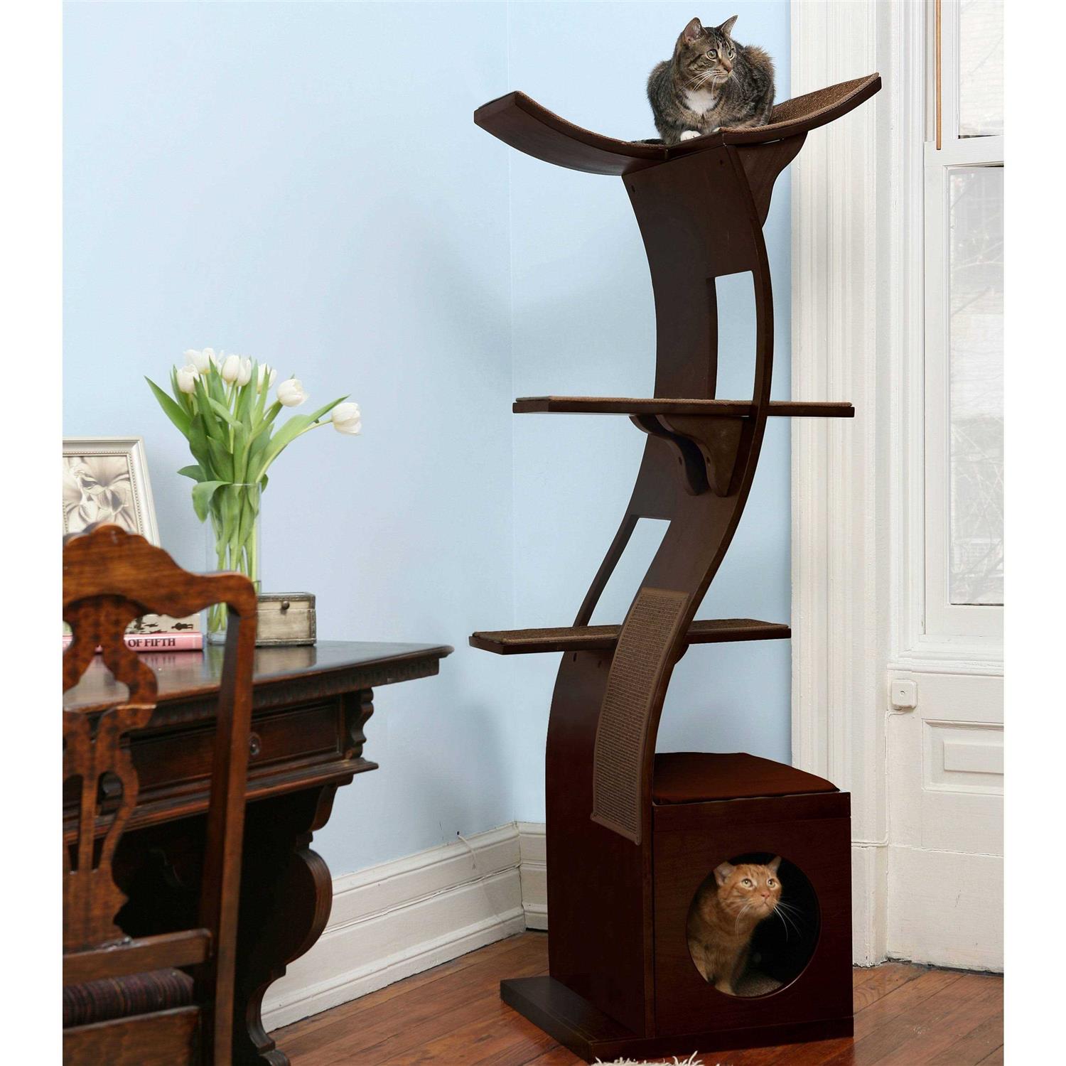 The Refined Feline Lotus Tower Cat Tree - Nail Gallerys