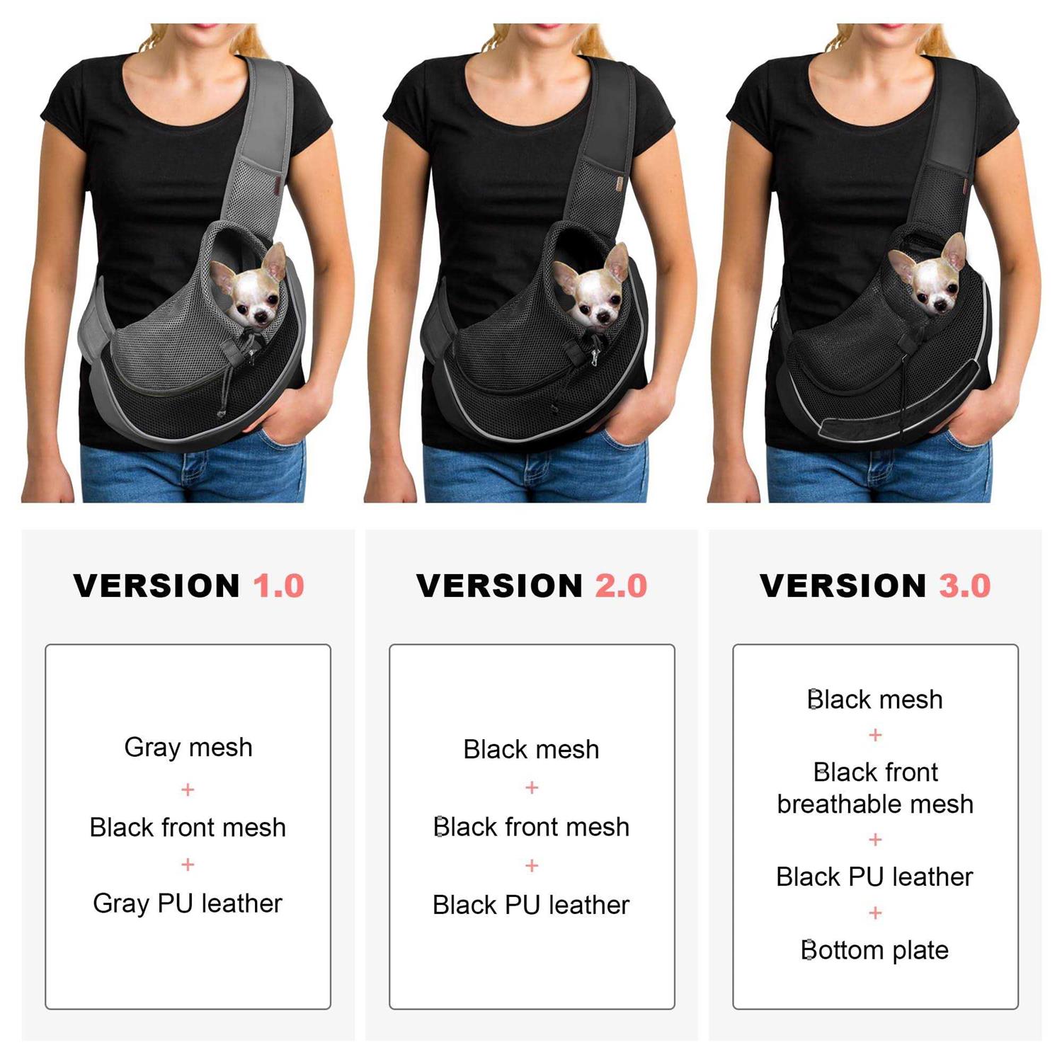 Yudodo Pet Dog Sling Carrier Breathable Mesh Travel Safe Sling Bag Carrier for Dogs Cats - Nail Gallerys